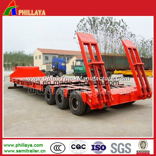 6 Axles in 3 Rows Heavy Duty Low Bed Loader Lowbed Semi Trailer