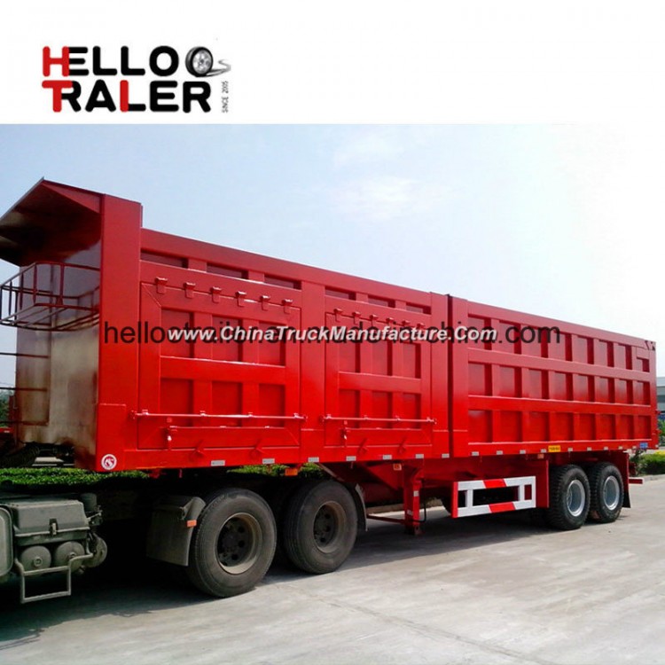 Strong Box Utility Trailer 3 Axle with Corrugated Steel Plate Made in China