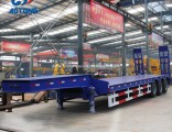 Platform Side Wall Open Tailgate Lowbed Semi Trailer China 3 Axle