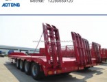 50t Excavator Transport Front Loader Low Bed Truck Trailer for Sale