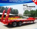 Double Axis Drop Deck Semi Trailer with Tri-Angle Widening Support