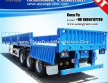 Tri Axles 600mm Cargo Open Side Wall Semi Trailer Truck
