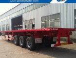 3 Axle 40FT Platform Container Semi Trailer for Sale