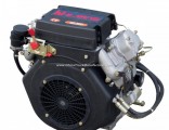 Air-Cooled Two Cylinder Diesel Engine Black Color (2V86F)