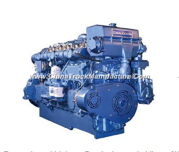 Emission Standard Water Cooled 450HP Baudouin Marine Diesel Engine