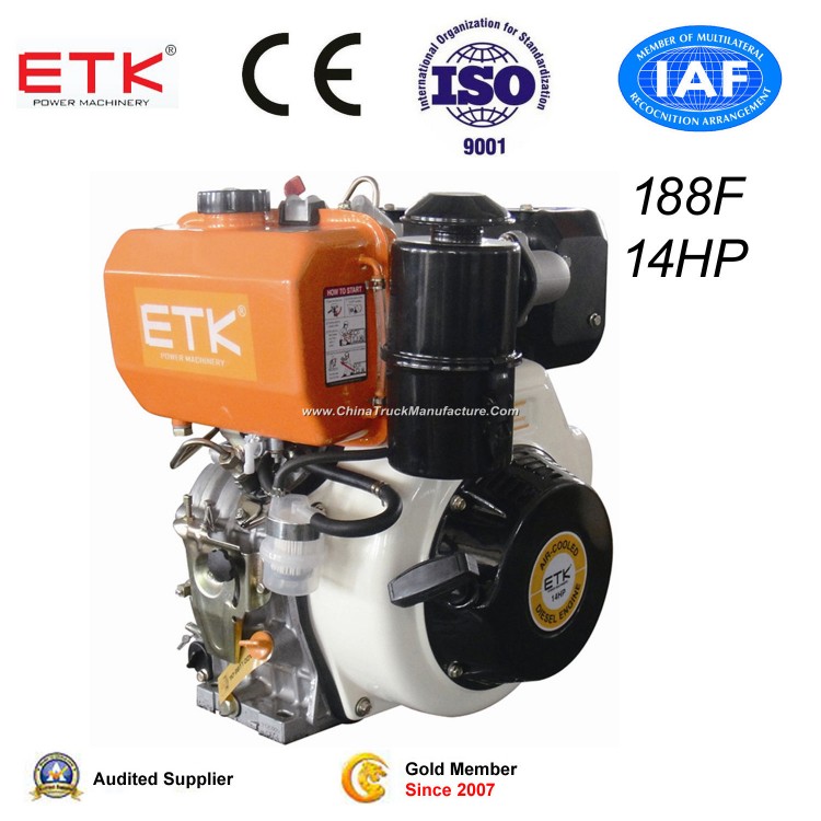 14HP Small Diesel Engine with Oil Filter (ETK188F)