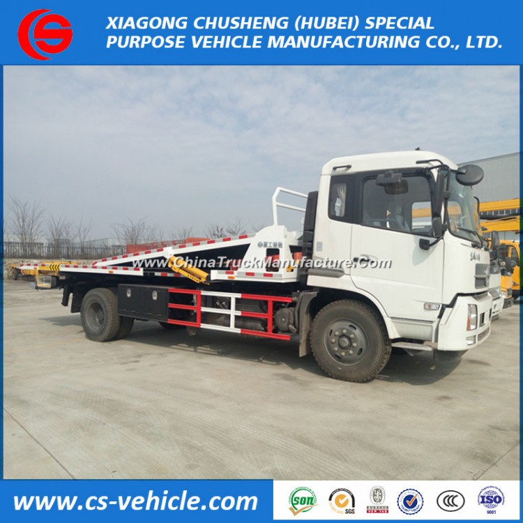 Dongfeng 4X2 One Drive Three 8tons 10tons Flatbed Tow Truck