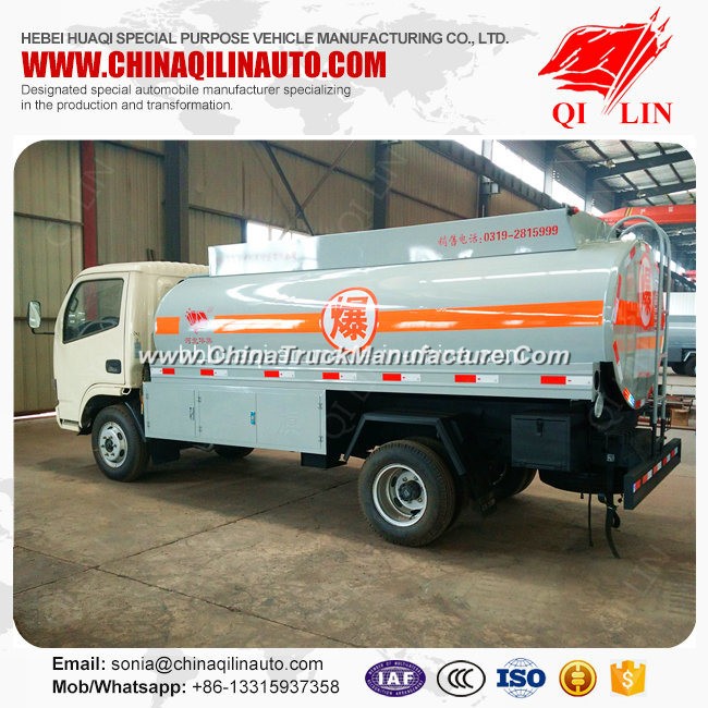 Dongfeng Chassis 6 Wheels 4X2 5500 Liters Refuel Tank Truck