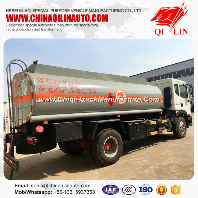 Stainless Steel 8t Payload Oil Fuel Delivery Tank Truck