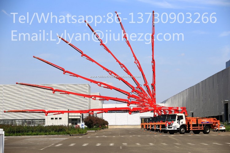 Hot Sales in China! Full Hydraulic Commutation Technology Jiuhe Concrete Pump Truck!