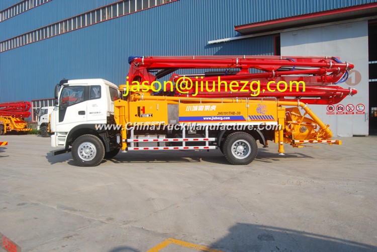 Jiuhe Brand 30m Concrete Pump Truck/Boom Pump Truck with Ce&ISO Certification