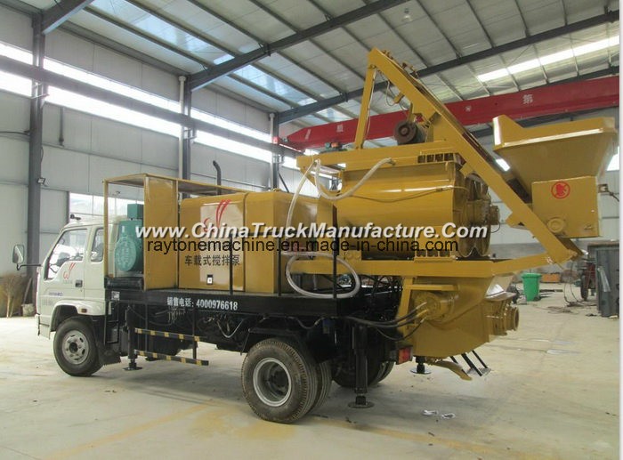 New Diesel Engine Truck Mounted Concrete Pump with Mixer