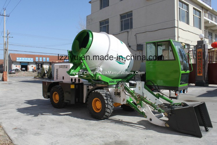 Construction Equipment Mobile Self Loading Concrete Mixer with Pump