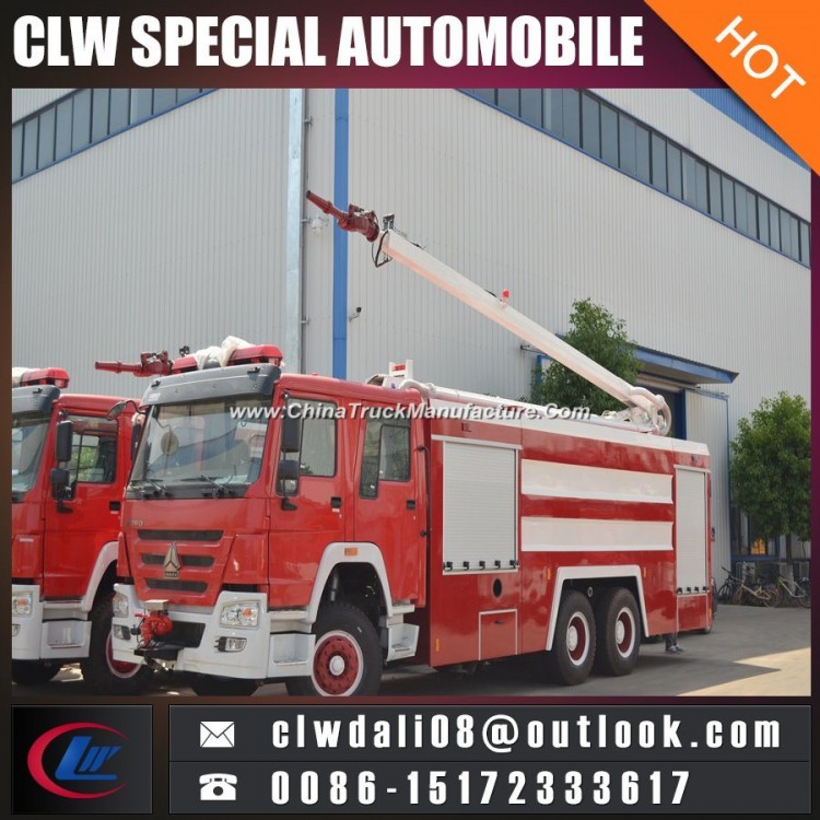 China HOWO 6*4 16mt High Jet Water Foam Fire Fight Truck