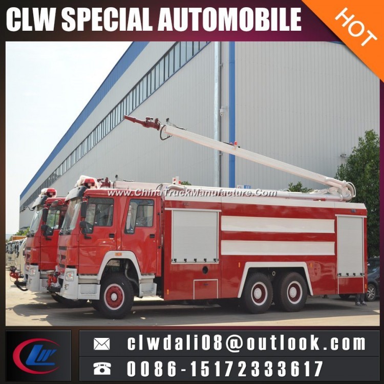 HOWO 6*4 Water Foam Fire Extinguisher Truck From China for Sale