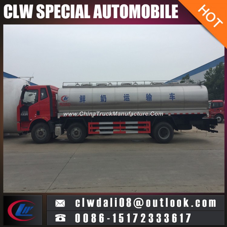 Food Grade Ss Milk Tanker Truck, 6*2 16cbm Insulated Tank Truck for Milk Delivery