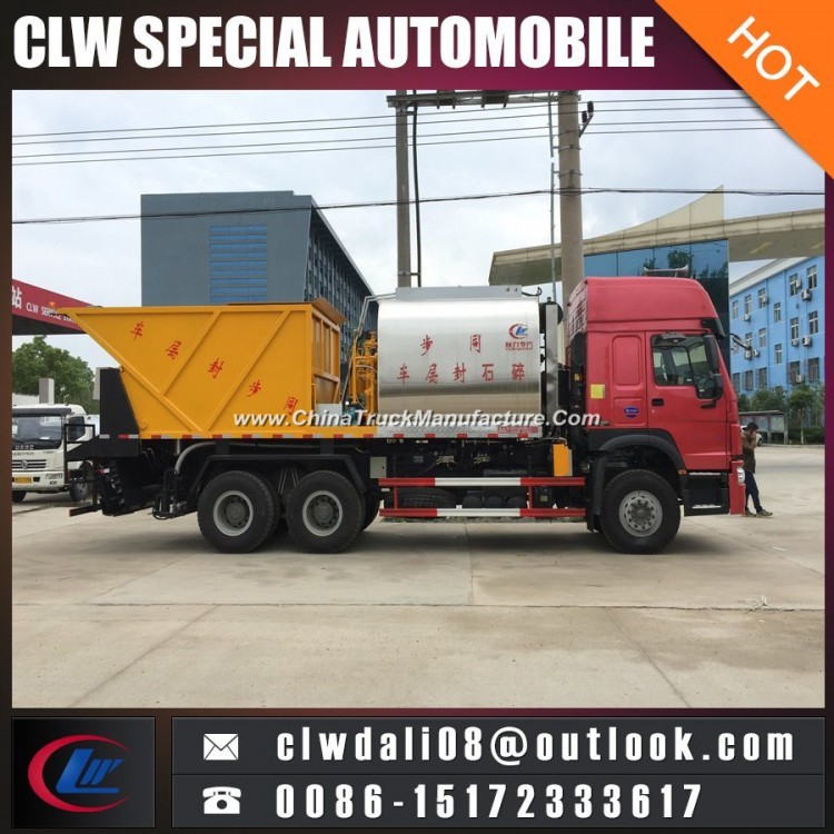 HOWO 336HP Asphalt Macadam Synchronous Sealing Truck From China