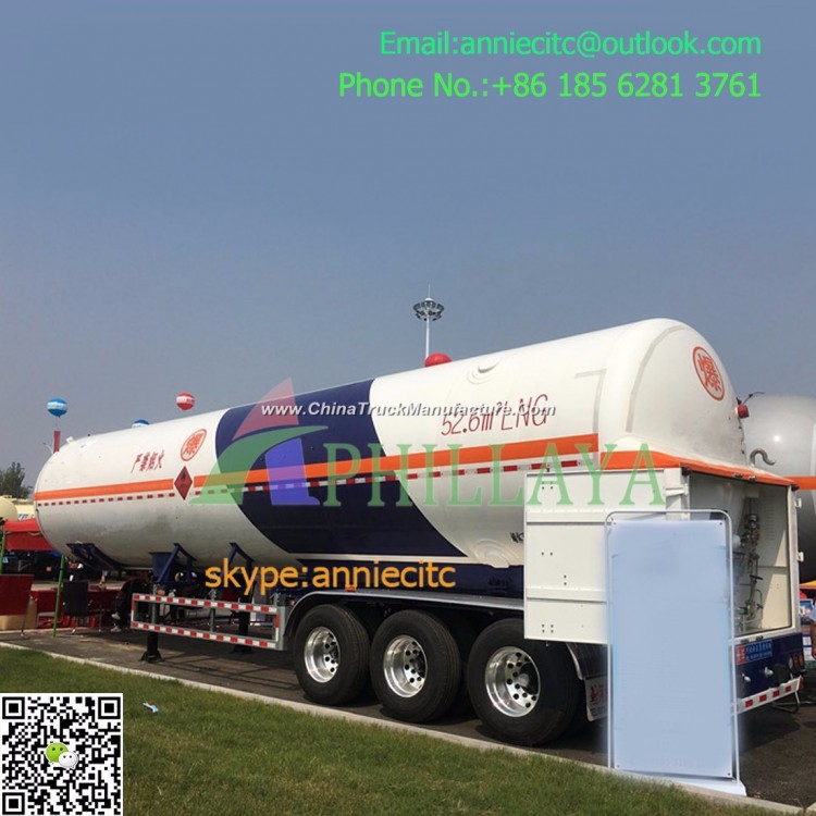 Semi Trailer Carbon Steel LPG LNG CNG Storage Tank