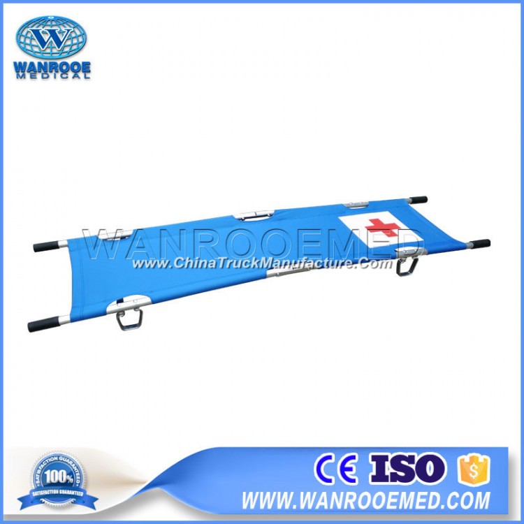 Ea-1d1 Stainless Steel Light Two Fold Pole Ambulance Stretcher