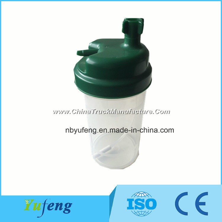 Yf-8200 Disposable for Ambulance Green 320ml Disposable Plastic Medical Oxygen Bottle Humidifier