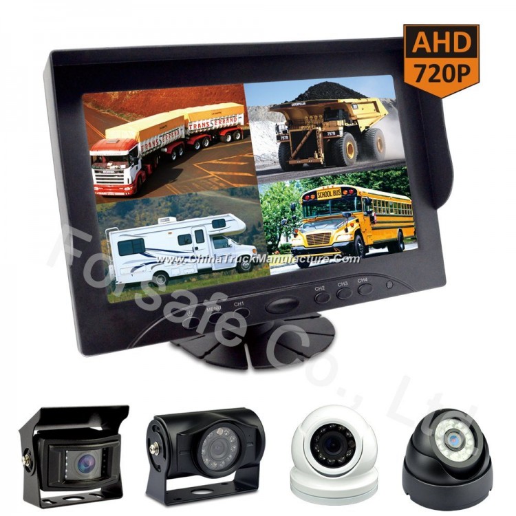 RV Truck Trailer Parts with HD 720p Quad Monitor Camera System