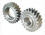 Cylindrical gear and idler wheel
