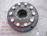 Right brake drum and wheel hub with bolt assembly