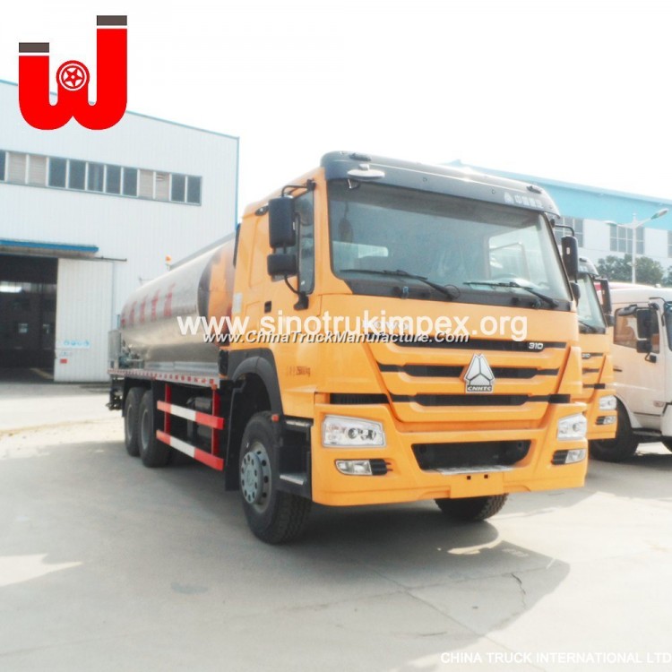 HOWO 6X4 Tanker Truck Capacity 18m3 Bitumen Distributor Truck