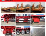 3 Axles Flatbed Trailer for Tractor 60 Tons