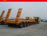 3 Axles Flatbed Container Carrier Low Bed Semi Trailer Truck Trailer