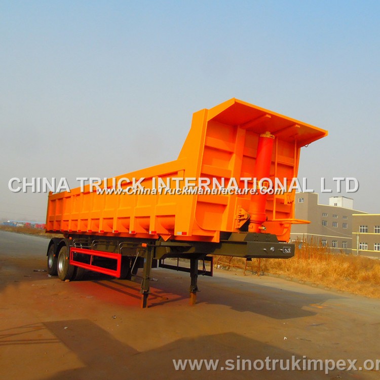 Fuwa 2 Axles 40 Tons Semi Hydraulic Dump Trailer/Tipper Trailer/Truck Trailer
