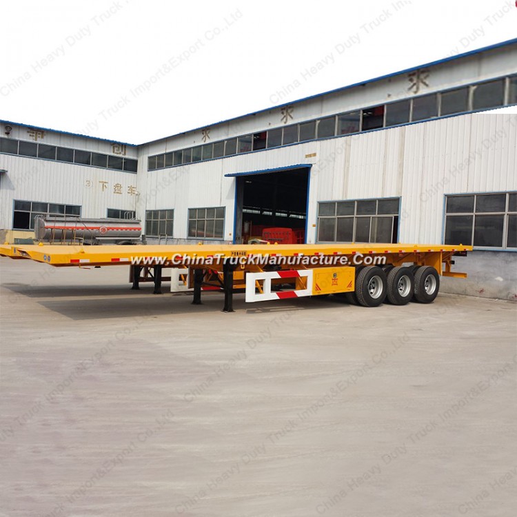 Sinotruk Truck Trailer Manufacturers Flatbed Container Semi Trailer for Sale