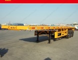 3 Axle 40 Feet Flatbed Container Semi Truck Trailer with Air Suspension