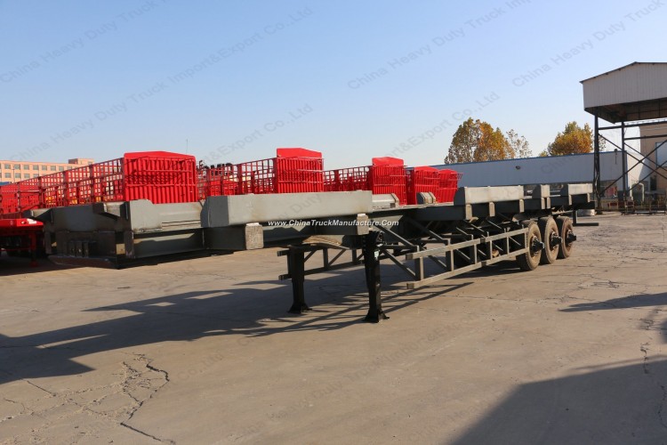 40FT 3axle Skeleton Container Truck Semi Trailer /Flatbed Container Truck Trailer