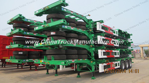 2 or 3 Axle 20FT 40FT Skeleton Container Semi Trailer