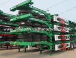 40t Loading Capacity 3 Axle 20 and 40 Feet Skeleton Type Container Semitrailer