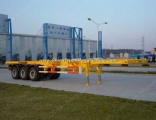 China Supplier 2 Axle Skeleton Container Truck Semi Trailer 40 Feet Flatbed Semi Trailers