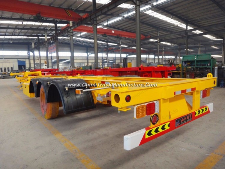 3 Axles 40FT Container Skeleton Semitrailer for Exporting
