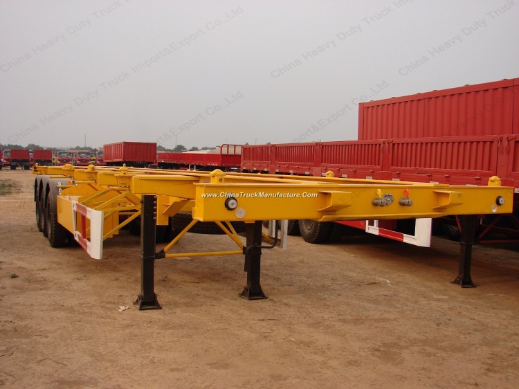 40FT Container Transport Flatbed Semi Truck Trailer for Sale