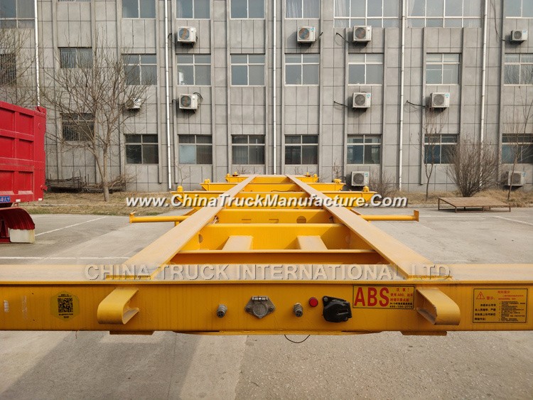 3 Axle 45 FT Skeleton Container Delivery Semi Trailer