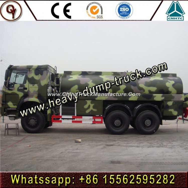 Military Truck China HOWO 20000L Fuel Tanker Truck Sinotruk 6X6 Oil Truck