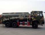 6X6 HOWO 12 Wheeler Trucks Capacity Fuel Tank Truck Military Fuel Tanker Truck