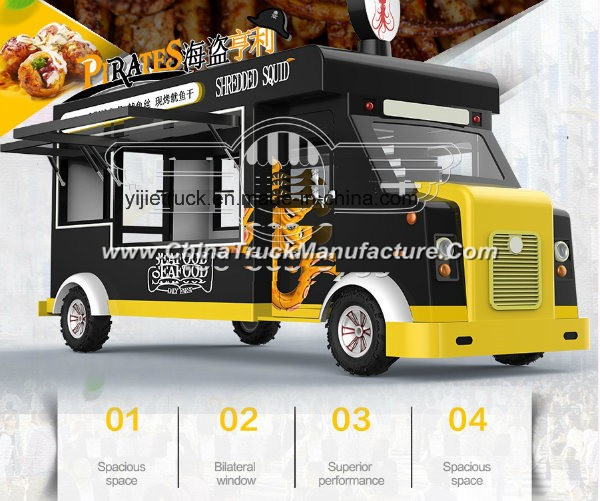 Customized Movable Doughnut, Ice Cream, Chips Food Truck with Certification
