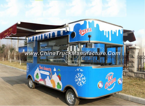 Electric Ice Cream Coffer Mobile Street Cold Drinks Kitchen Shop Food Truck Mobile Food Trailer Ce