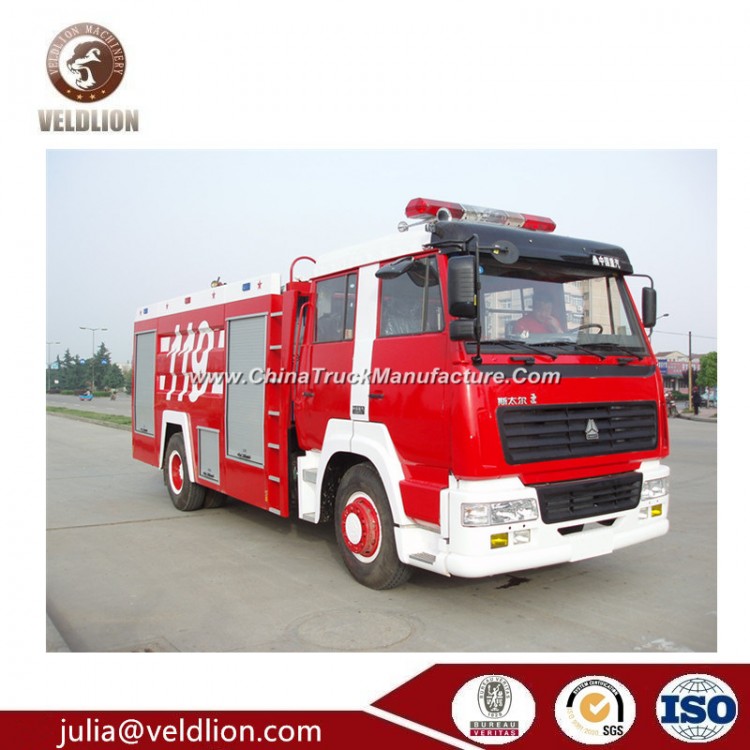 HOWO 6000L/6000liter/6cbm/6m3 Water Tanker Fire Truck