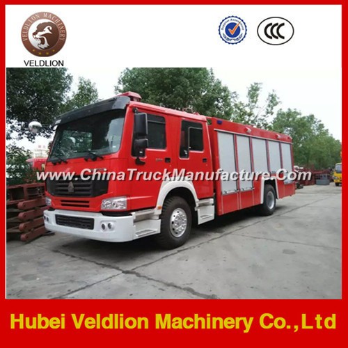HOWO Brand Fire Truck with 8m3 Water Tank