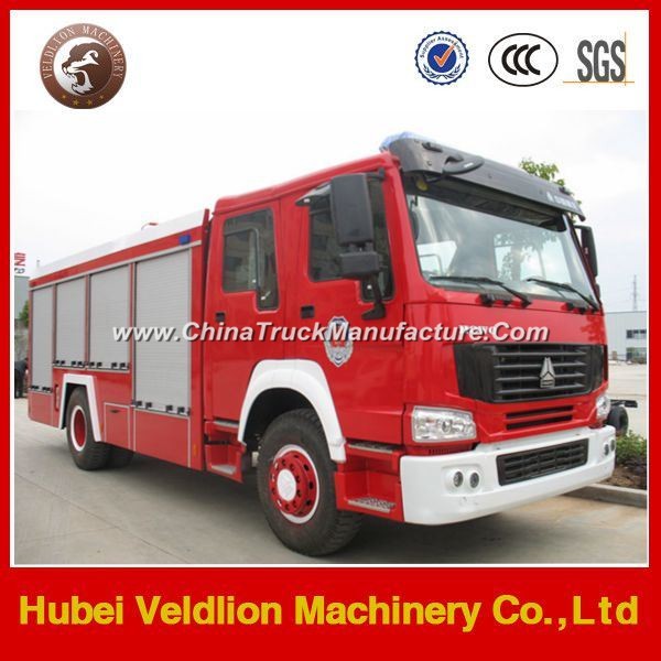 6X4 HOWO 8000L Water Fire Extinguishing Truck