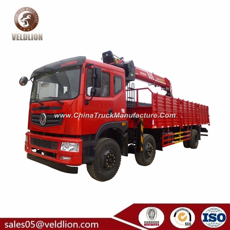6X2 Dongfeng 8 Ton Truck Mounted Crane Two Sides Tipper Cargo Truck with Crane 5tons to 8tons Straig