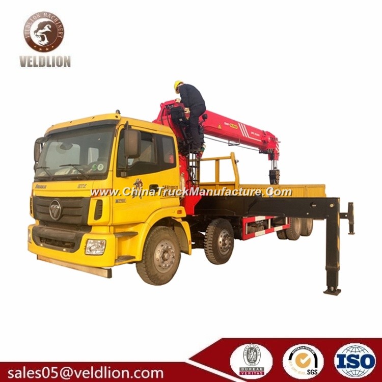 Foton 12 Ton Electric Hydraulic Truck Mounted Crane Lorry Crane with Radio Control for Sale, Dongfen