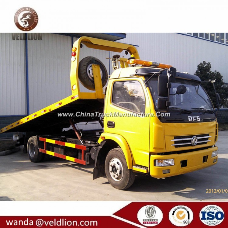 Dongfeng Duolika 4X4 Small Size 4tons Flat Bed Road Wrecker Truck